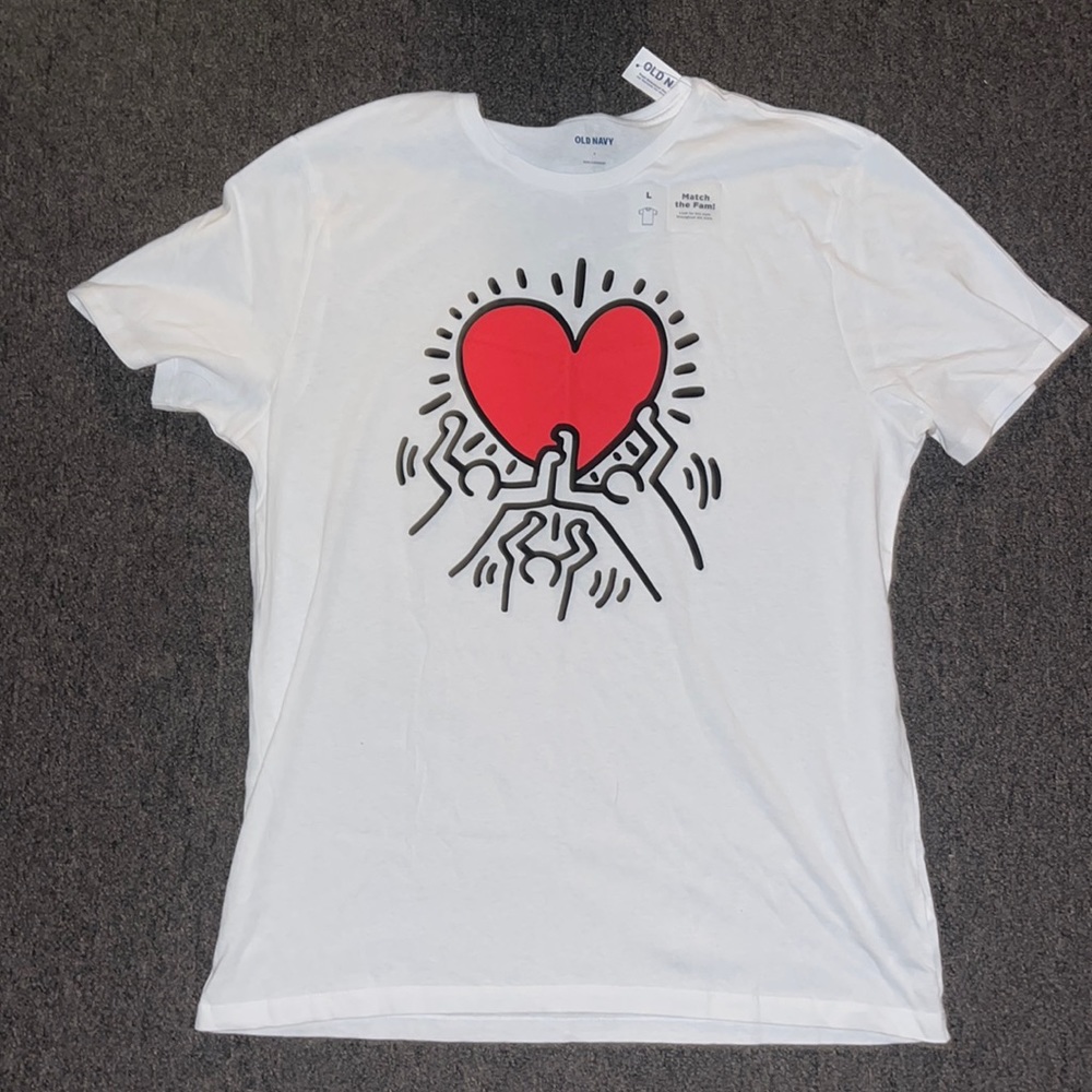 White oversized graphic shirt